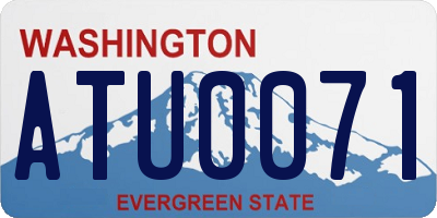 WA license plate ATU0071