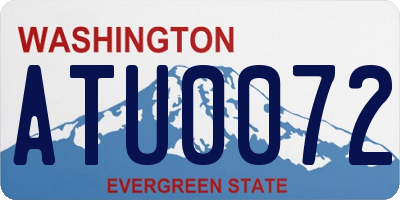 WA license plate ATU0072