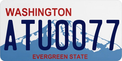 WA license plate ATU0077