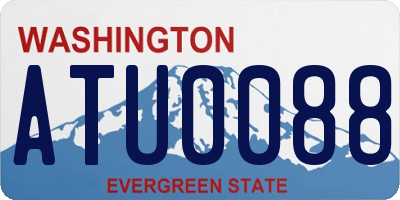 WA license plate ATU0088