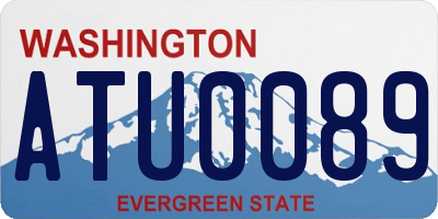 WA license plate ATU0089