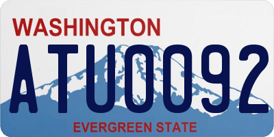 WA license plate ATU0092