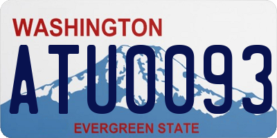 WA license plate ATU0093