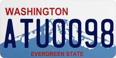 WA license plate ATU0098