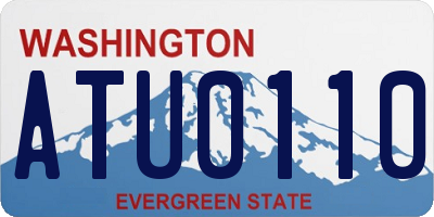 WA license plate ATU0110