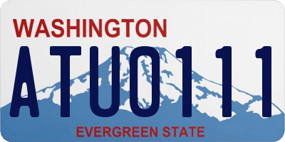 WA license plate ATU0111