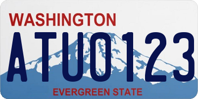 WA license plate ATU0123