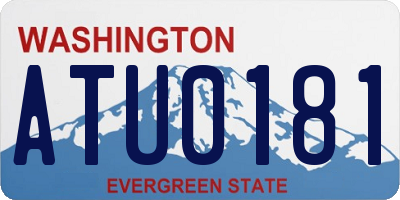 WA license plate ATU0181