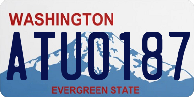 WA license plate ATU0187