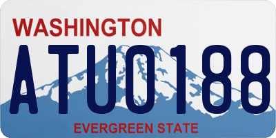 WA license plate ATU0188