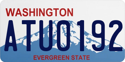 WA license plate ATU0192