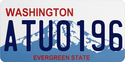 WA license plate ATU0196