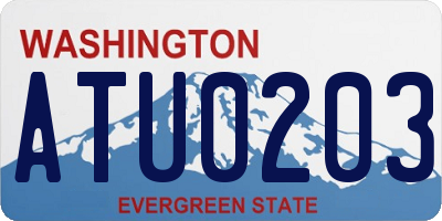 WA license plate ATU0203