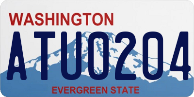 WA license plate ATU0204