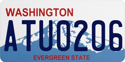 WA license plate ATU0206