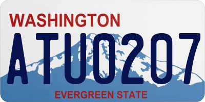 WA license plate ATU0207