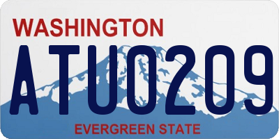 WA license plate ATU0209