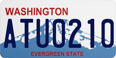 WA license plate ATU0210