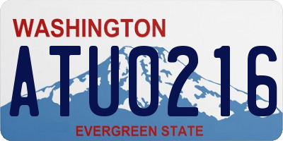 WA license plate ATU0216