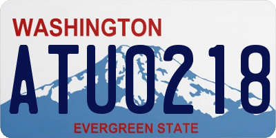 WA license plate ATU0218