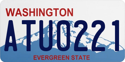 WA license plate ATU0221