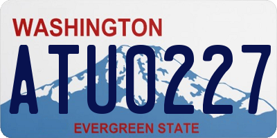 WA license plate ATU0227