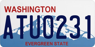 WA license plate ATU0231