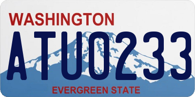 WA license plate ATU0233