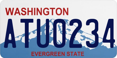 WA license plate ATU0234