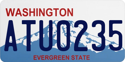 WA license plate ATU0235