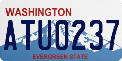 WA license plate ATU0237