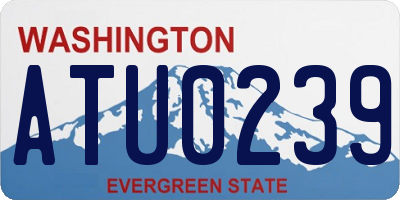 WA license plate ATU0239