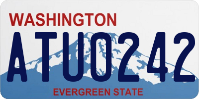 WA license plate ATU0242
