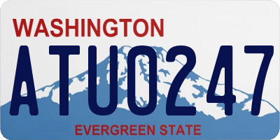WA license plate ATU0247