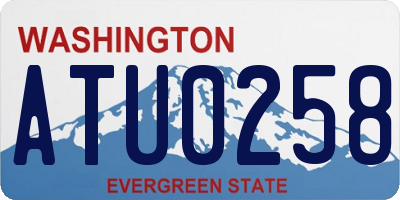 WA license plate ATU0258