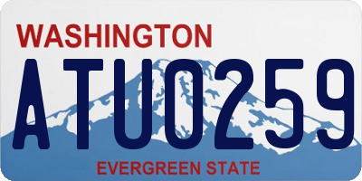 WA license plate ATU0259