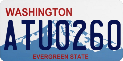 WA license plate ATU0260