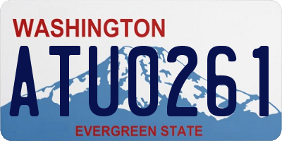 WA license plate ATU0261