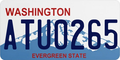 WA license plate ATU0265