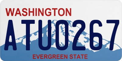 WA license plate ATU0267