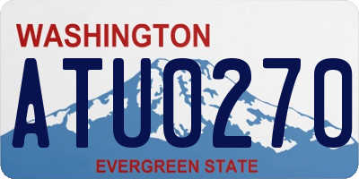 WA license plate ATU0270