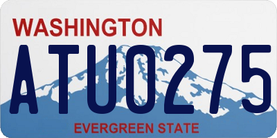WA license plate ATU0275