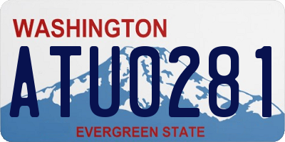 WA license plate ATU0281