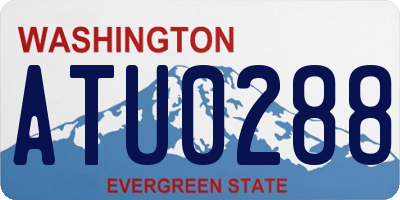 WA license plate ATU0288
