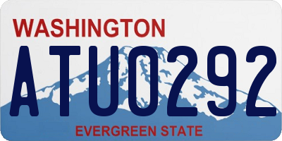 WA license plate ATU0292