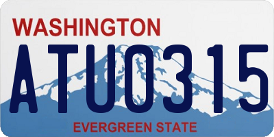 WA license plate ATU0315