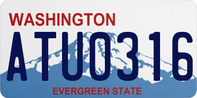 WA license plate ATU0316