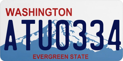 WA license plate ATU0334