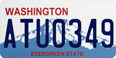 WA license plate ATU0349
