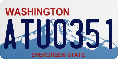 WA license plate ATU0351